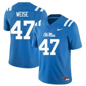 Alumni College Football #47 Powder Blue Stephon Weise Mens Ole Miss Jersey 363666-694 - Image 1