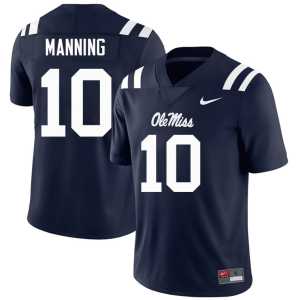 Game Navy Ole Mississippi Men's Eli Manning #10 College Football Jersey 729404-332 - Image 1