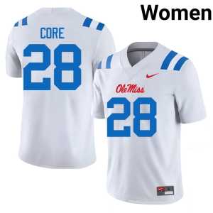 Limited Dante Core White Womens Rebels College Football #28 Jersey 528932-701 - Image 1