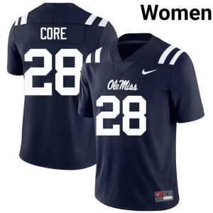 Official Navy Dante Core Women's College Football UM Rebels #28 Jerseys 317150-415 - Image 1