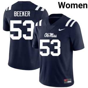 Alumni Womens Ford Beeker #53 Navy College Football UM Rebels Jersey 369780-987 - Image 1