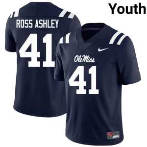 Replica Navy Youth Hotty Toddy College Football John Ross Ashley #41 Jersey 797597-653 - Image 1